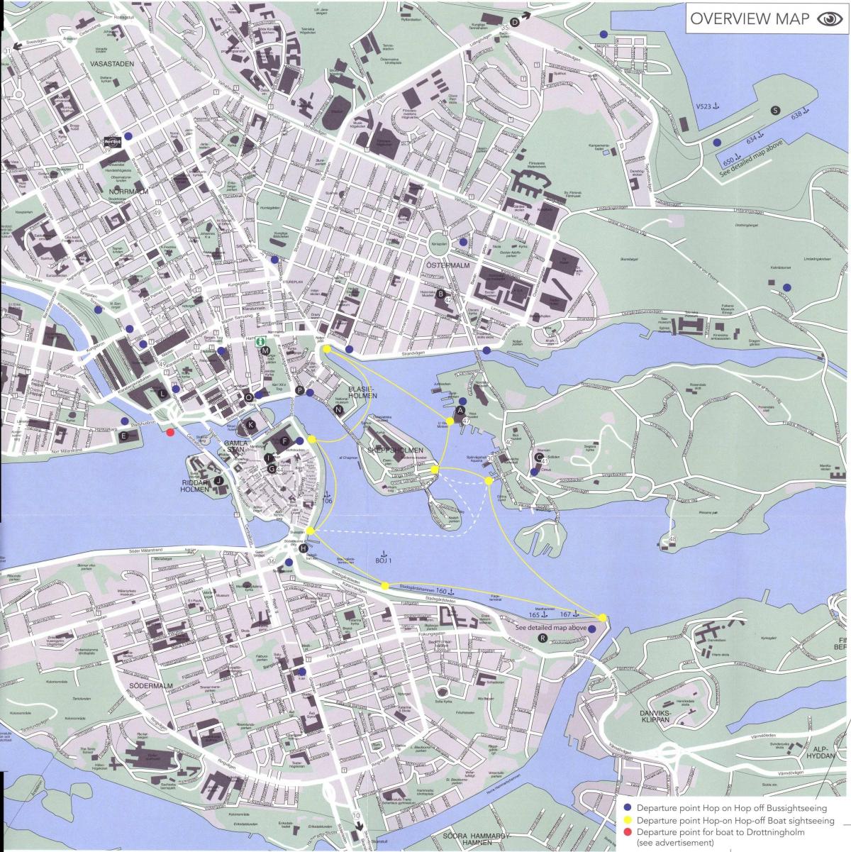 mapa Stockholm zentroa