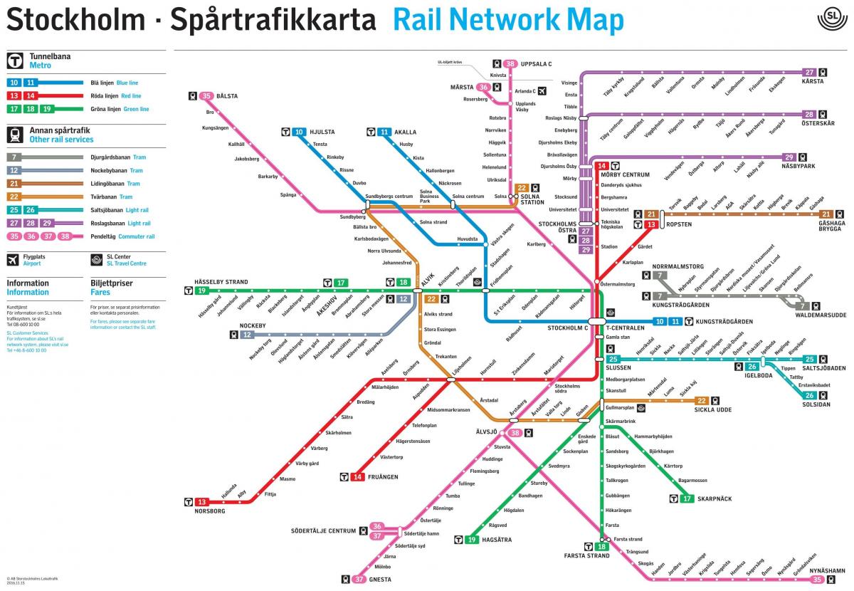 metro mapa Stockholm