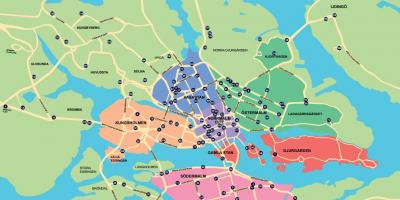 Mapa hiriko bizikleta mapa Stockholm