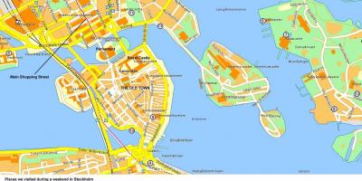 Stockholm-zentro mapa