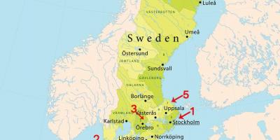 Mapa Stockholm hondartzak
