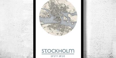 Mapa Stockholm mapa kartela