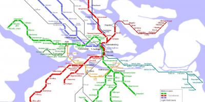 Mapa Stockholm metro geltokia