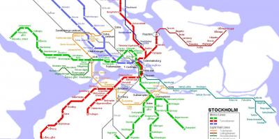 Mapa metroa Stockholm