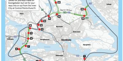 Mapa Stockholm pilaketa ardura