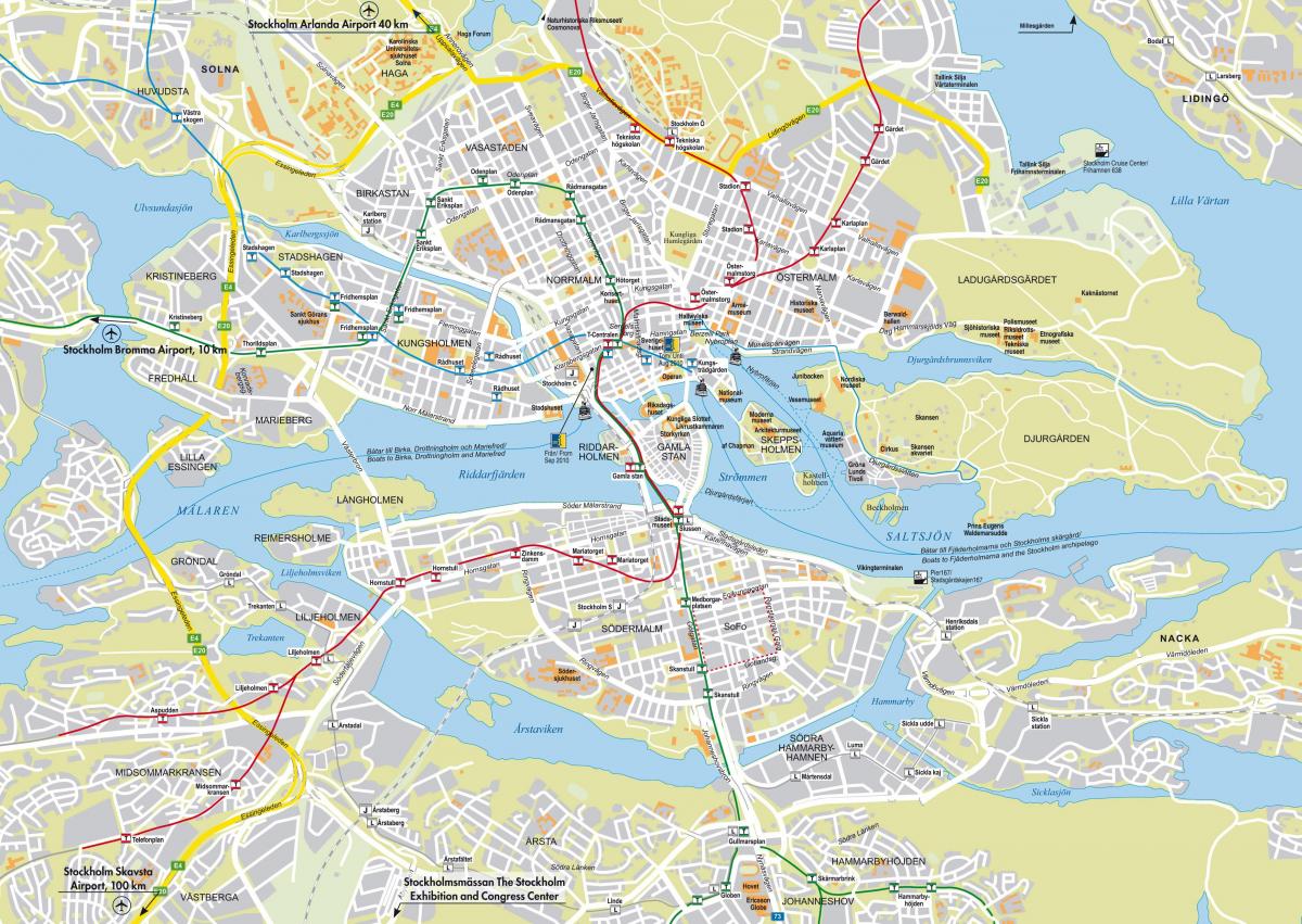 mapa Stockholm kalean